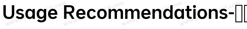 Usage Recommendations字体转换